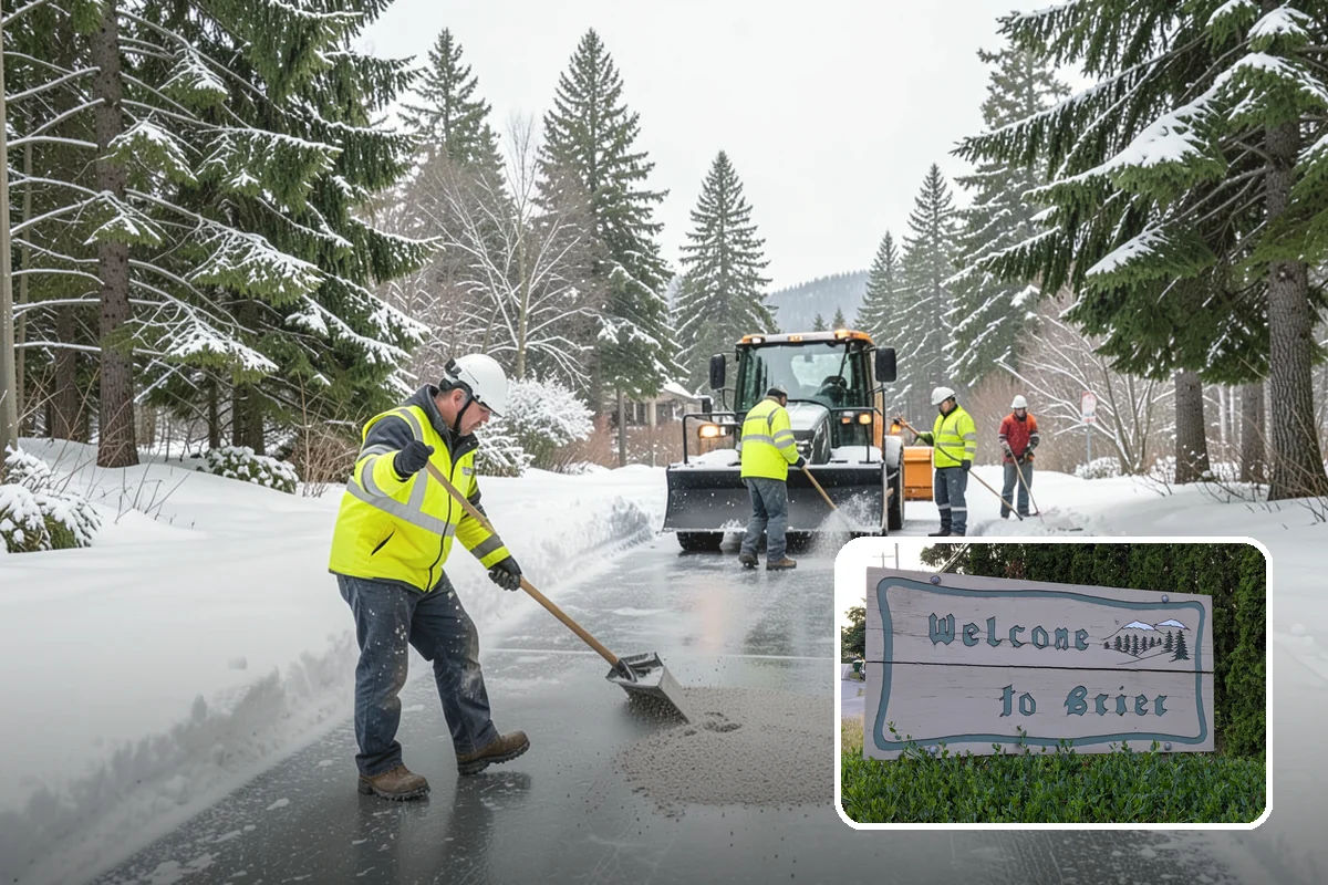 Large Equipment Snow Removal in Brier, Snohomish County, WA - Scale to clear the largest properties fast