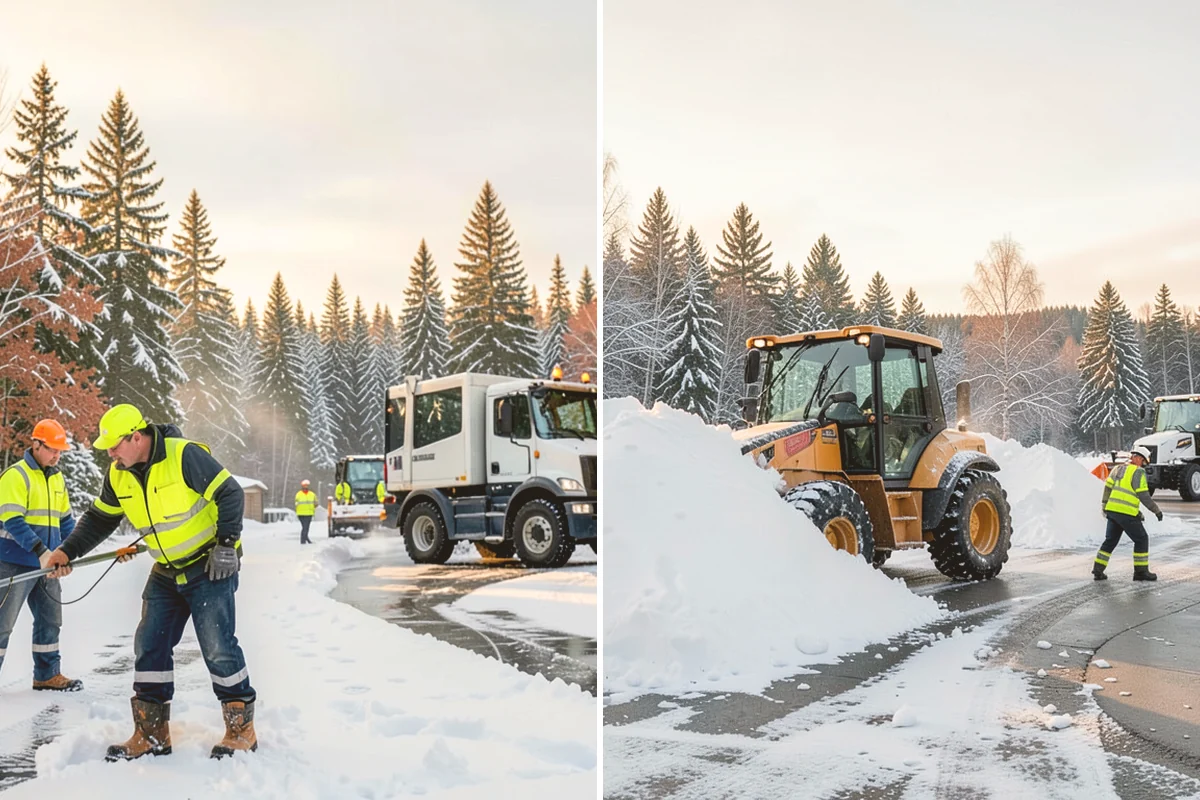 Large Equipment Snow Removal in Brier, Snohomish County, WA - Develop a site plan with routes and pile zones