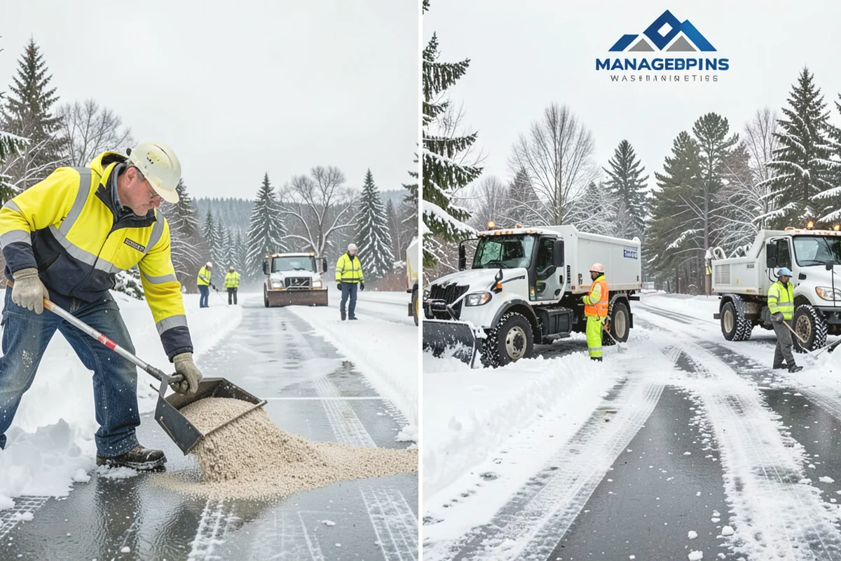 Large Equipment Snow Removal in Burien, King County, WA - Develop a site plan with routes and pile zones