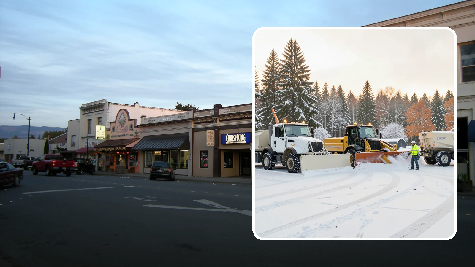 Large Equipment Snow Removal in Burlington, Skagit County, WA - Our large equipment fleet takes on major commercial and industrial sites with heavy, sustained snow needs.