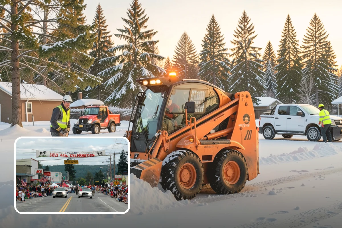 Large Equipment Snow Removal in Carnation, King County, WA - Scale to clear the largest properties fast