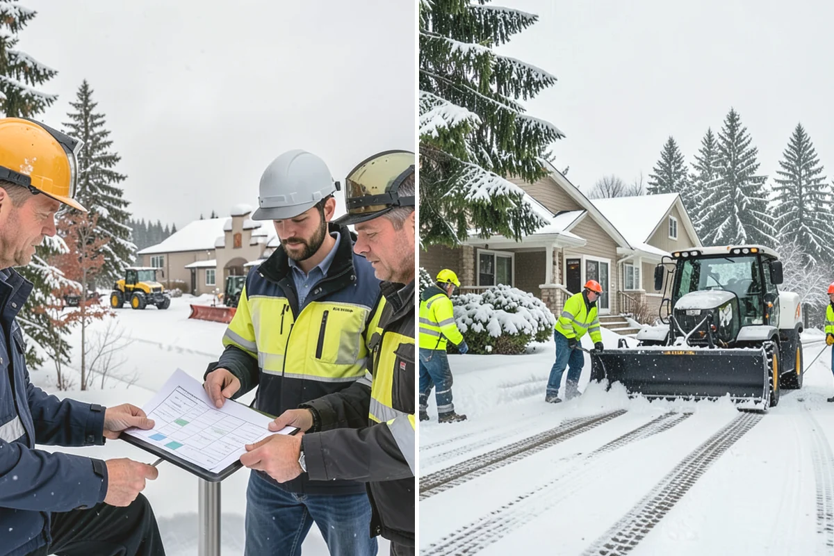 Large Equipment Snow Removal in Carnation, King County, WA - Develop a site plan with routes and pile zones