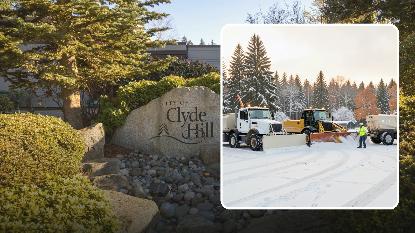 Large Equipment Snow Removal in Clyde Hill, King County, WA - Our large equipment fleet takes on major commercial and industrial sites with heavy, sustained snow needs.