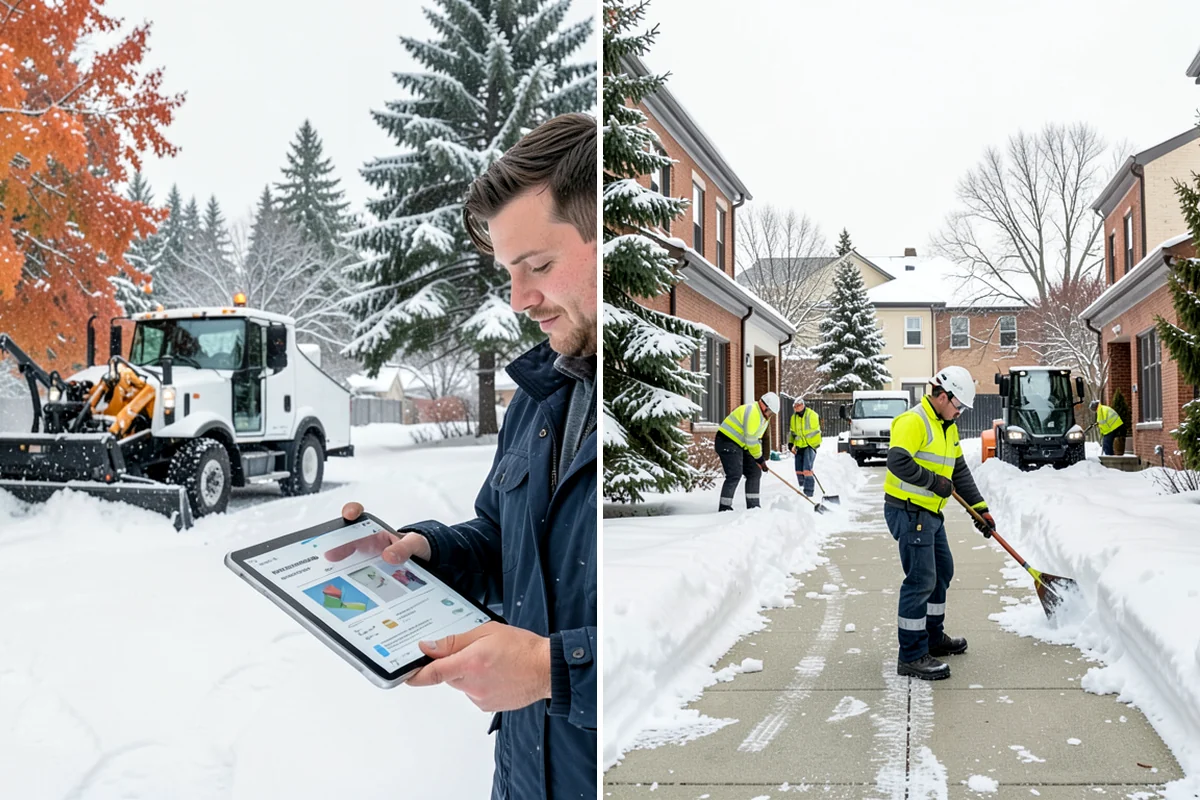 Large Equipment Snow Removal in Clyde Hill, King County, WA - Develop a site plan with routes and pile zones