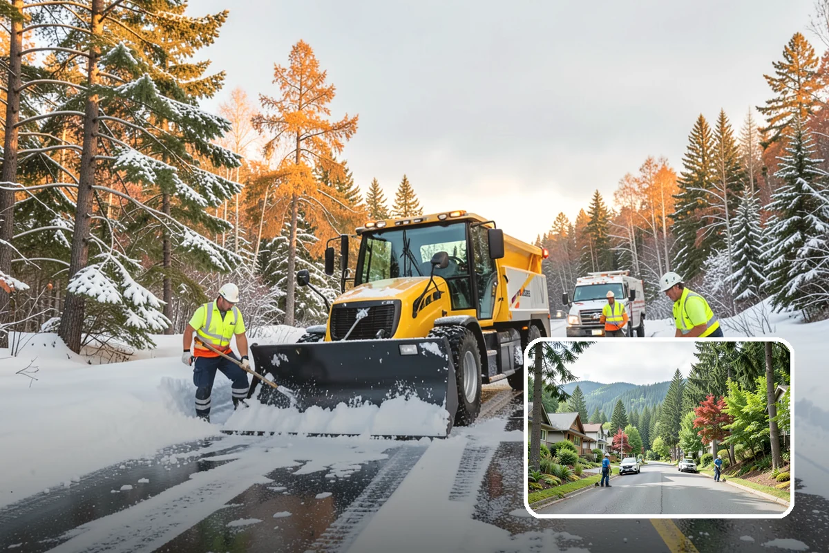 Large Equipment Snow Removal in Darrington, Snohomish County, WA - Scale to clear the largest properties fast