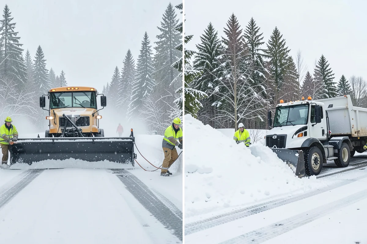 Large Equipment Snow Removal in Des Moines, King County, WA - Develop a site plan with routes and pile zones
