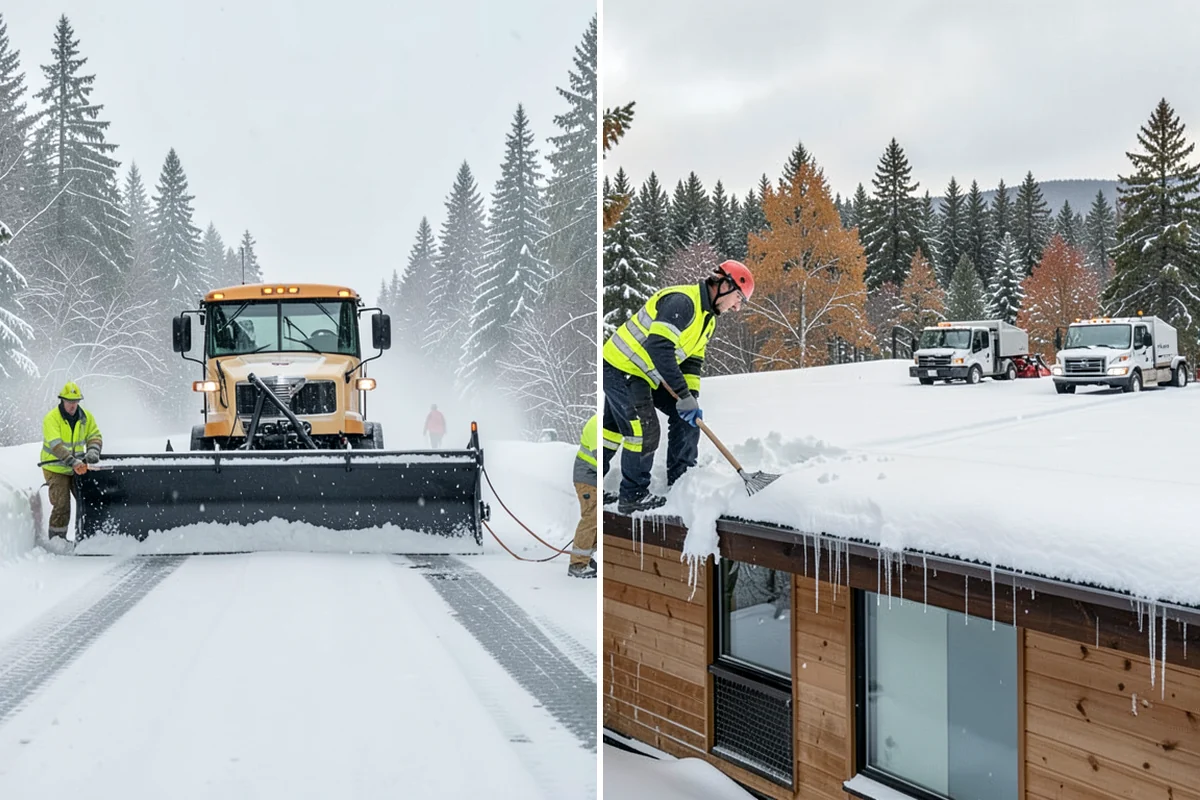 Large Equipment Snow Removal in DuPont, Pierce County, WA - Develop a site plan with routes and pile zones
