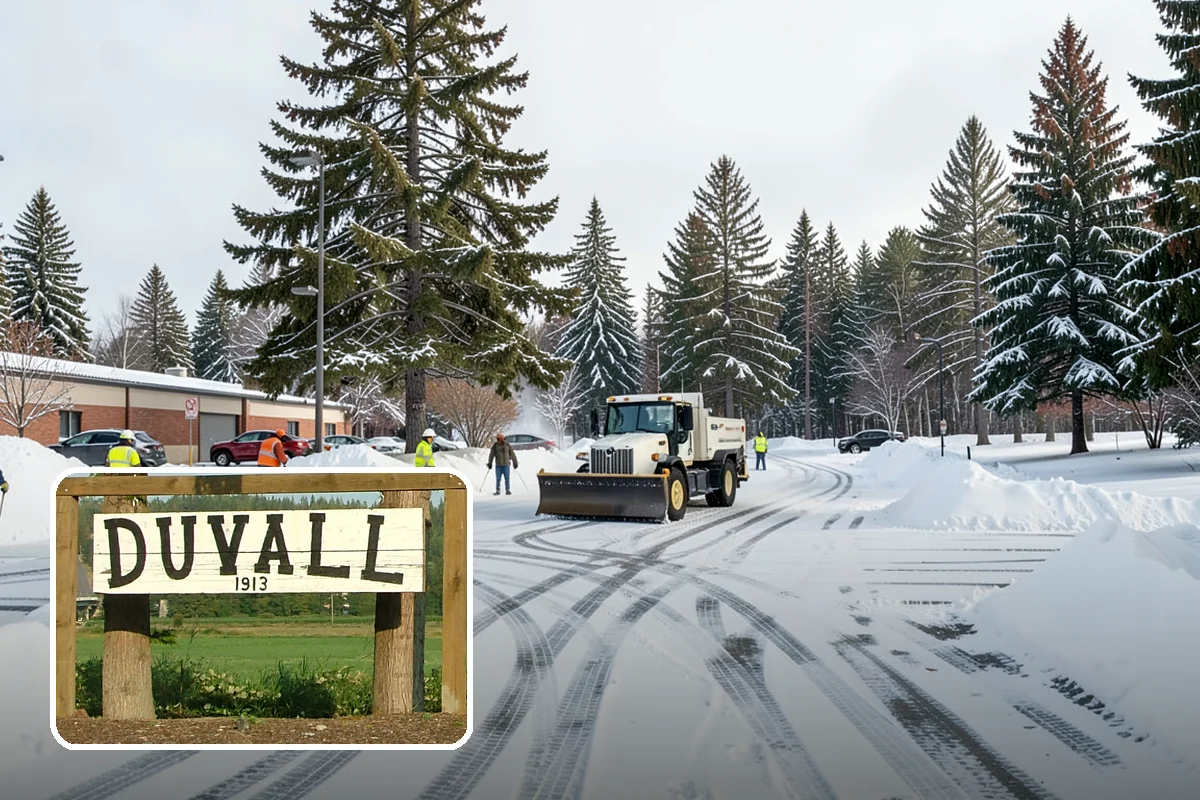Large Equipment Snow Removal in Duvall, King County, WA - Scale to clear the largest properties fast