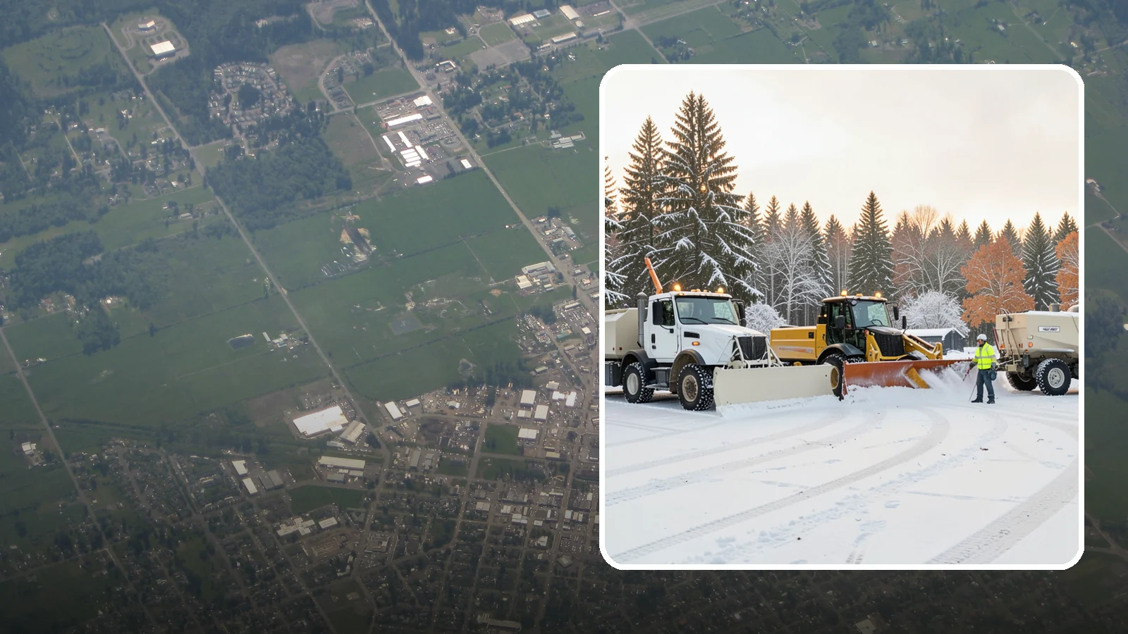 Large Equipment Snow Removal in Enumclaw, King County, WA - Our large equipment fleet takes on major commercial and industrial sites with heavy, sustained snow needs.