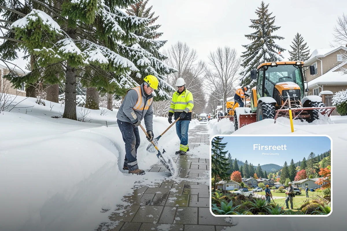 Large Equipment Snow Removal in Fircrest, Pierce County, WA - Scale to clear the largest properties fast
