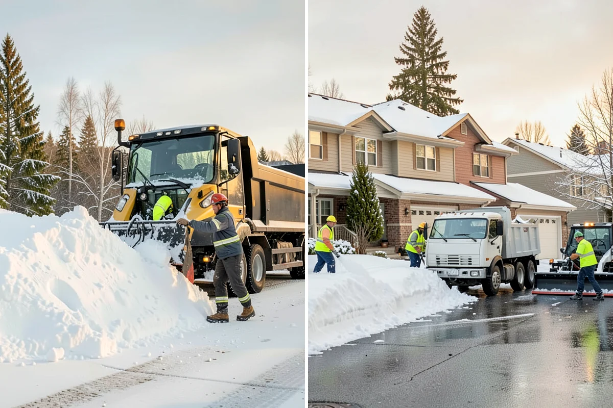 Large Equipment Snow Removal in Fircrest, Pierce County, WA - Develop a site plan with routes and pile zones