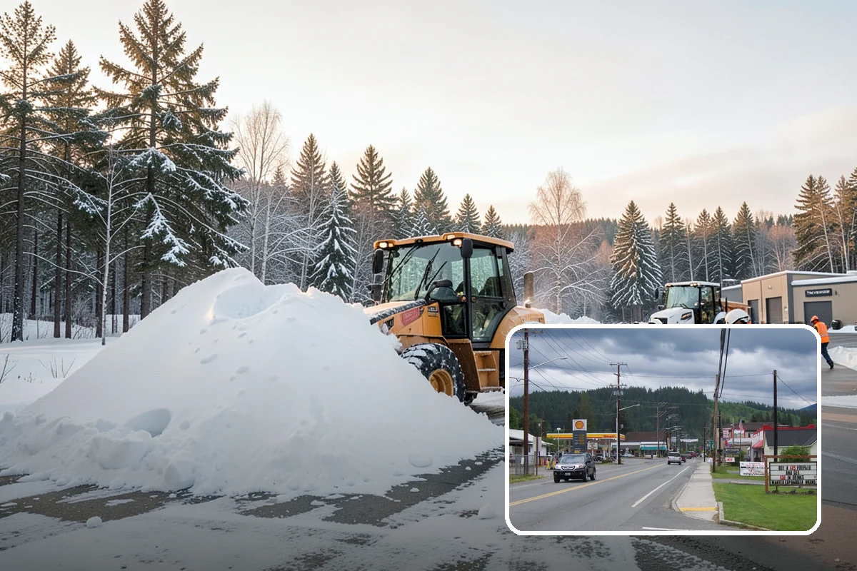 Large Equipment Snow Removal in Granite Falls, Snohomish County, WA - Scale to clear the largest properties fast