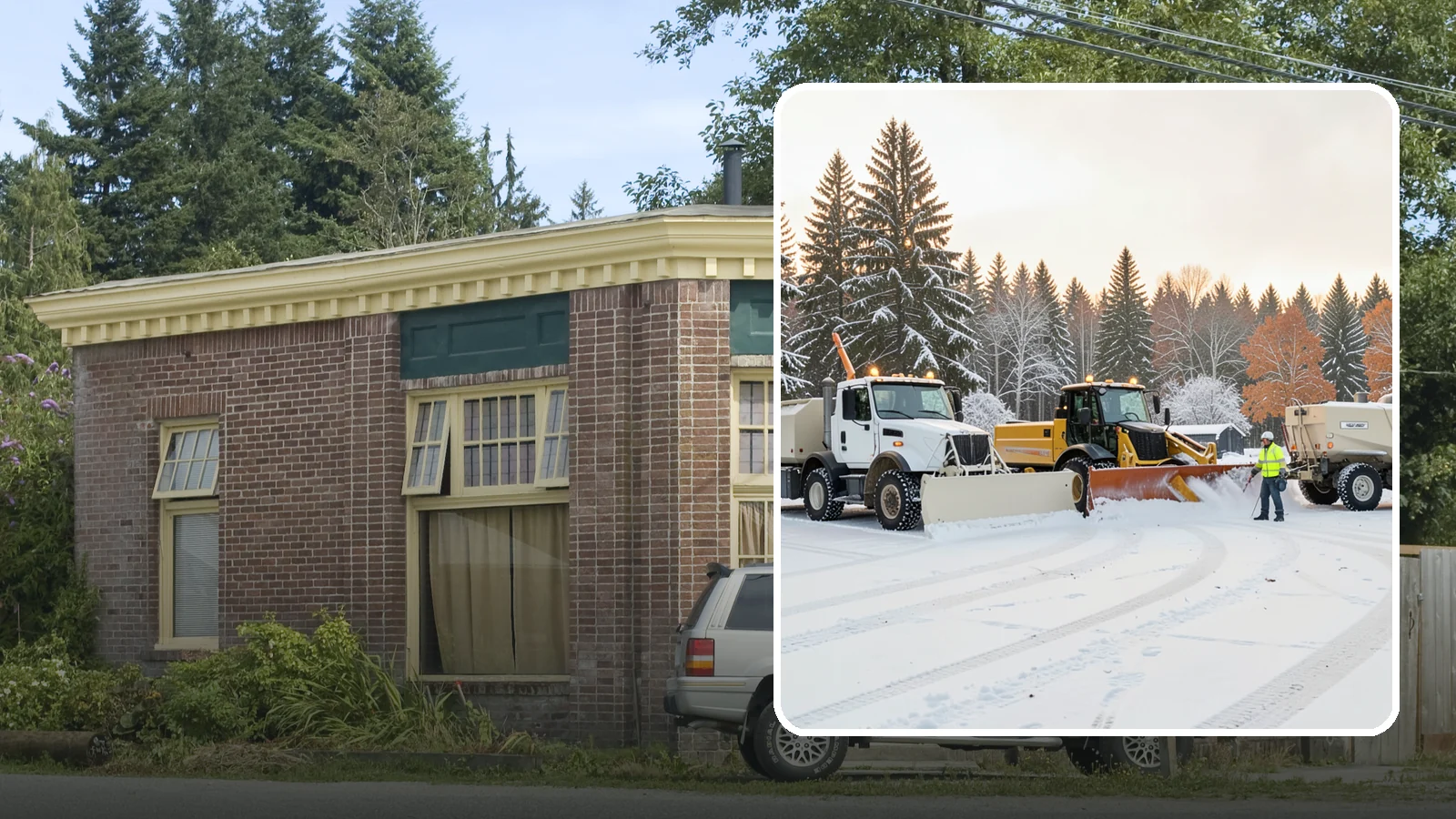 Large Equipment Snow Removal in Hamilton, Skagit County, WA - Our large equipment fleet takes on major commercial and industrial sites with heavy, sustained snow needs.