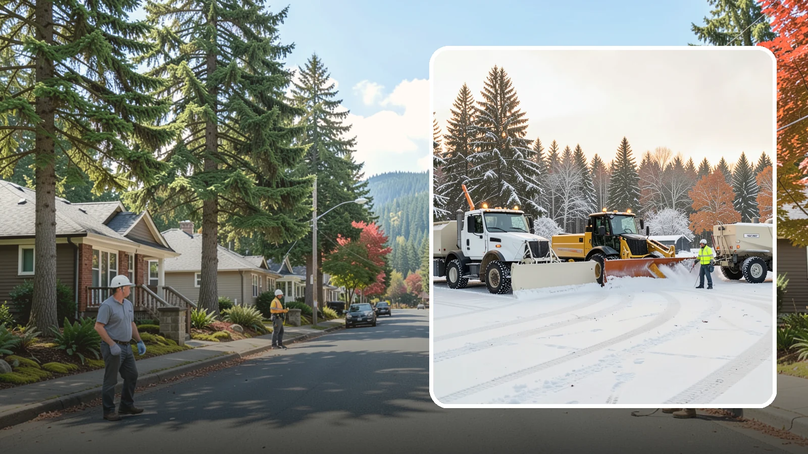 Large Equipment Snow Removal in Hunts Point, King County, WA - Our large equipment fleet takes on major commercial and industrial sites with heavy, sustained snow needs.