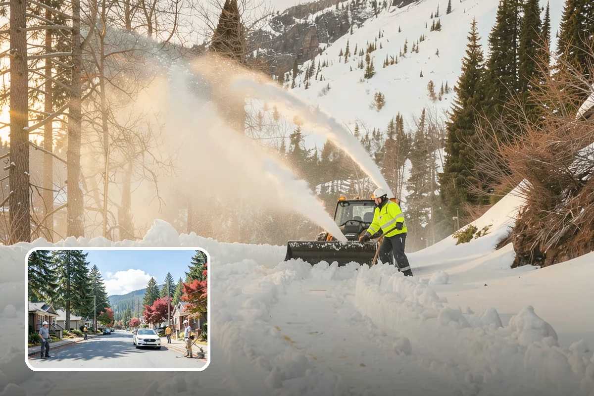 Large Equipment Snow Removal in Hunts Point, King County, WA - Scale to clear the largest properties fast