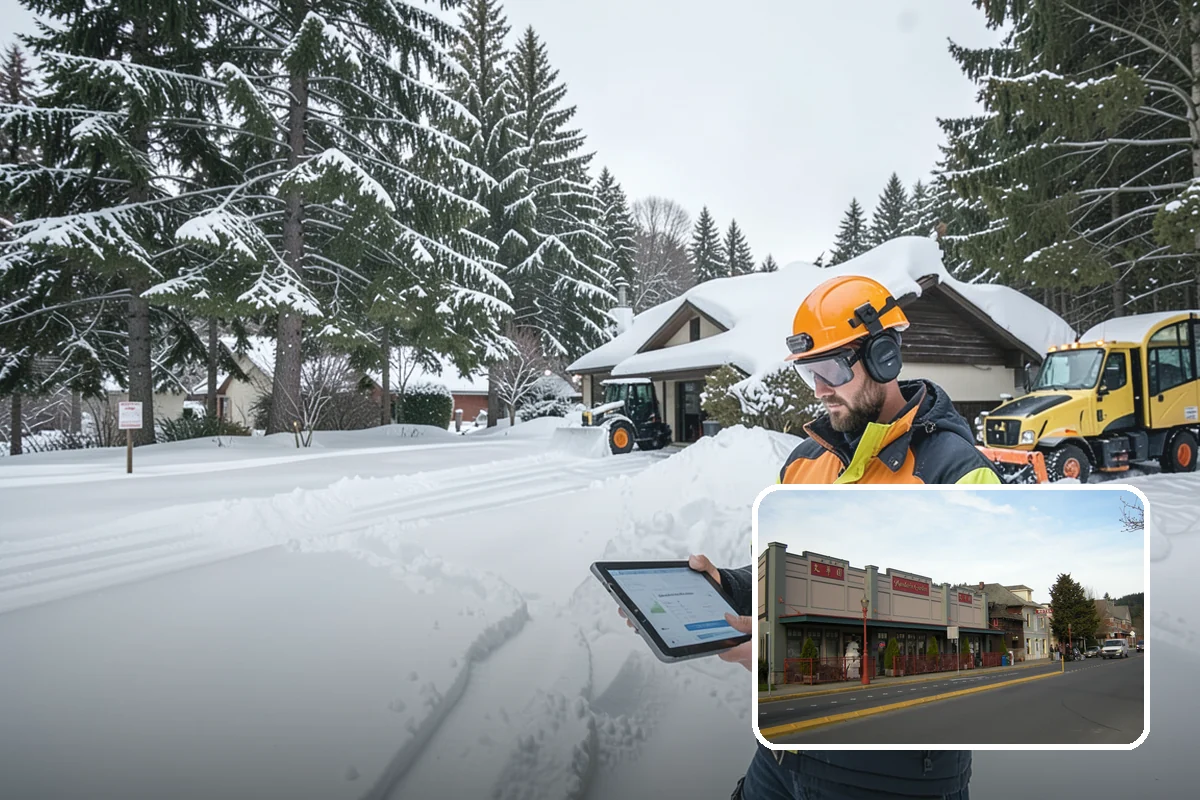 Large Equipment Snow Removal in Issaquah, King County, WA - Scale to clear the largest properties fast