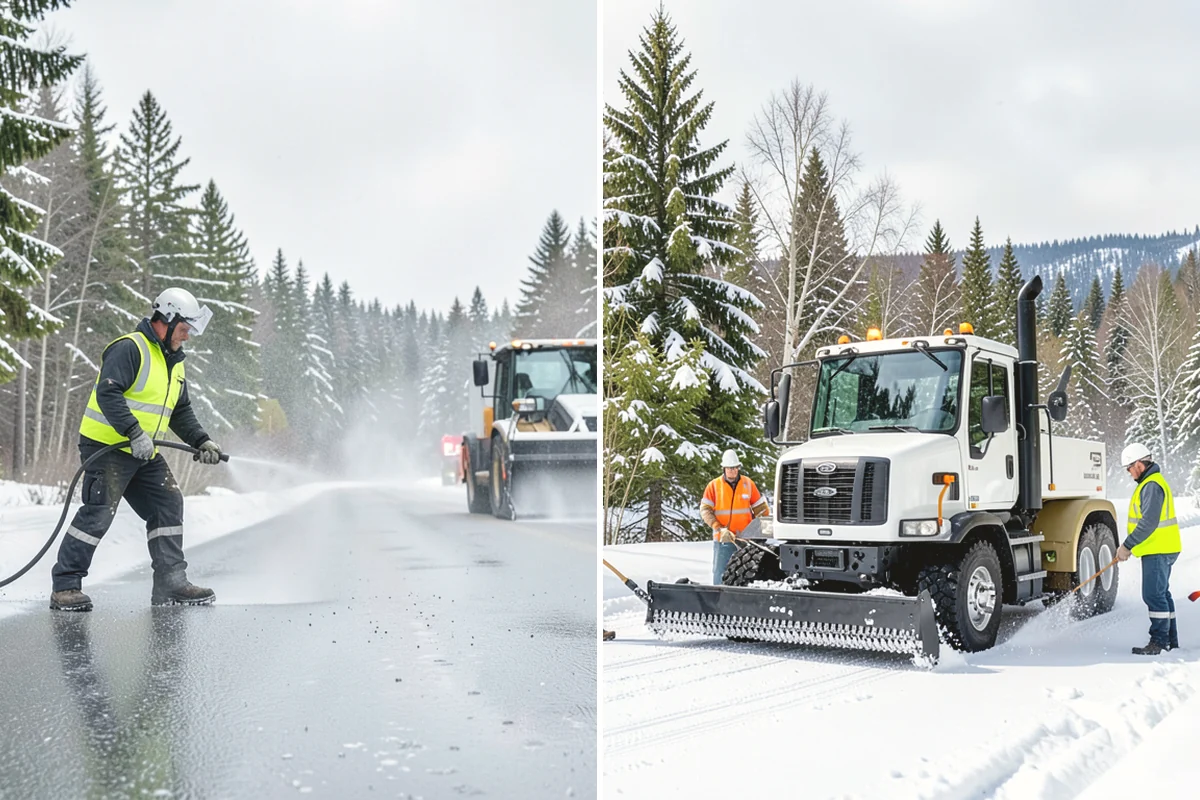 Large Equipment Snow Removal in Issaquah, King County, WA - Develop a site plan with routes and pile zones