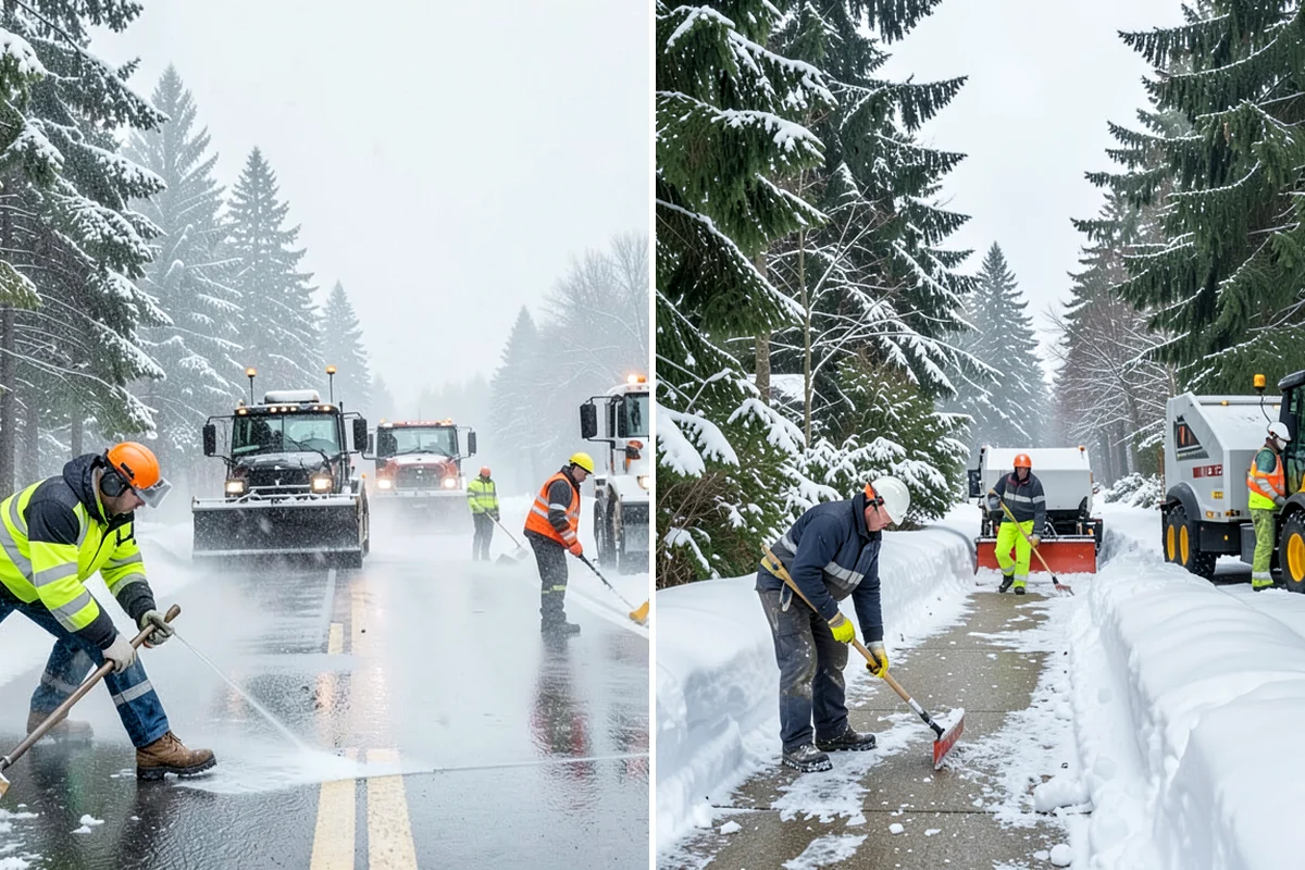 Large Equipment Snow Removal in Kenmore, King County, WA - Develop a site plan with routes and pile zones