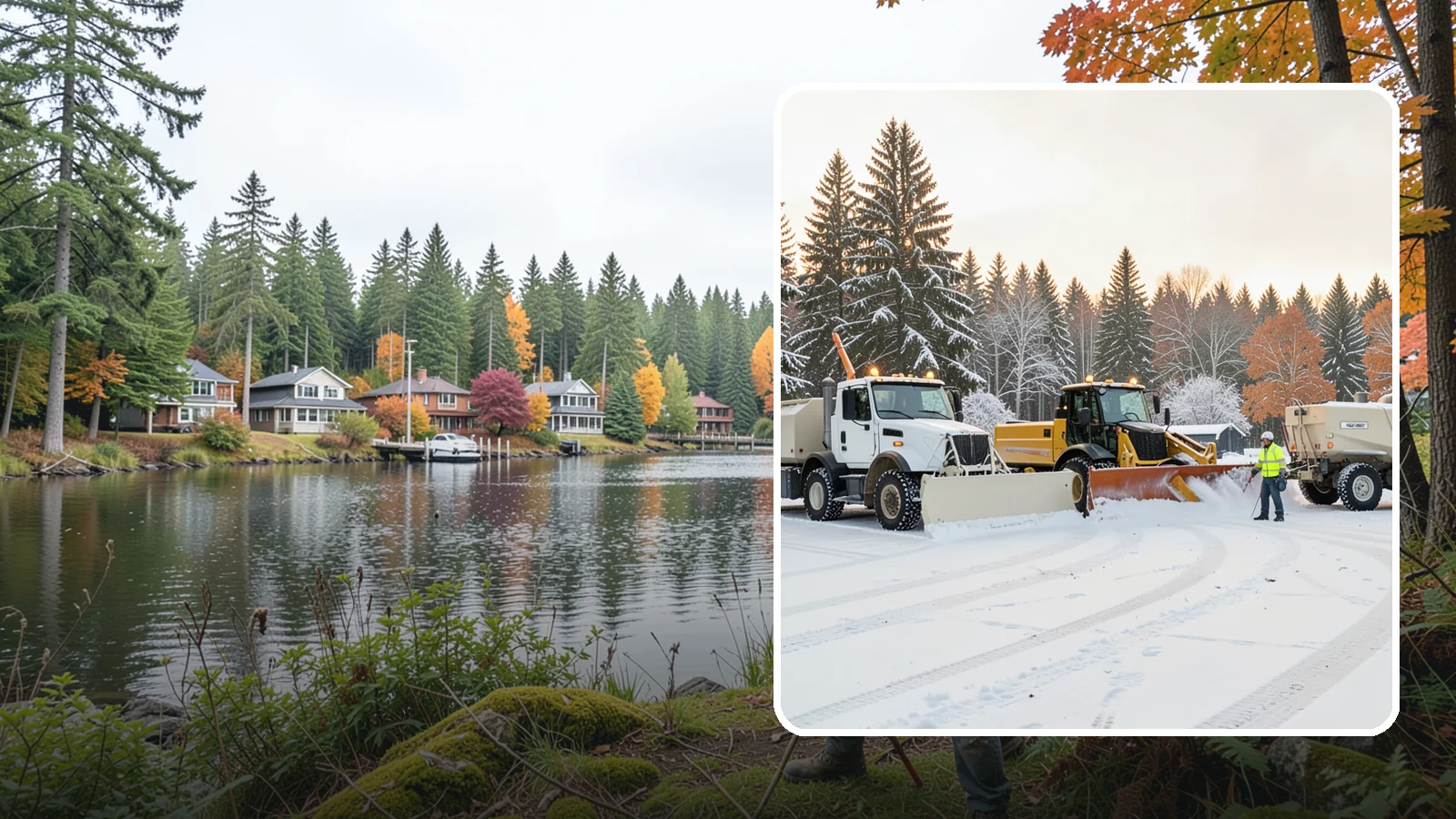 Large Equipment Snow Removal in La Conner, Skagit County, WA - Our large equipment fleet takes on major commercial and industrial sites with heavy, sustained snow needs.