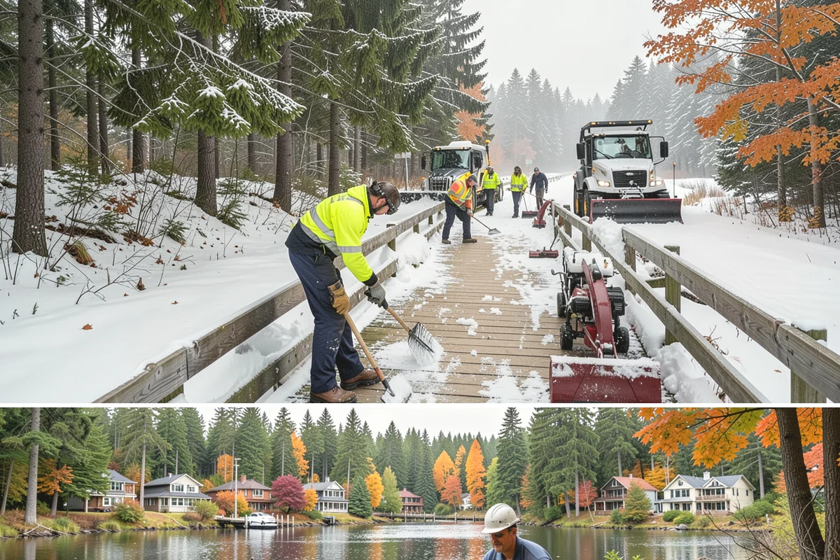 Large Equipment Snow Removal in La Conner, Skagit County, WA - Large-scale clearing is most critical during major storms in January and February.