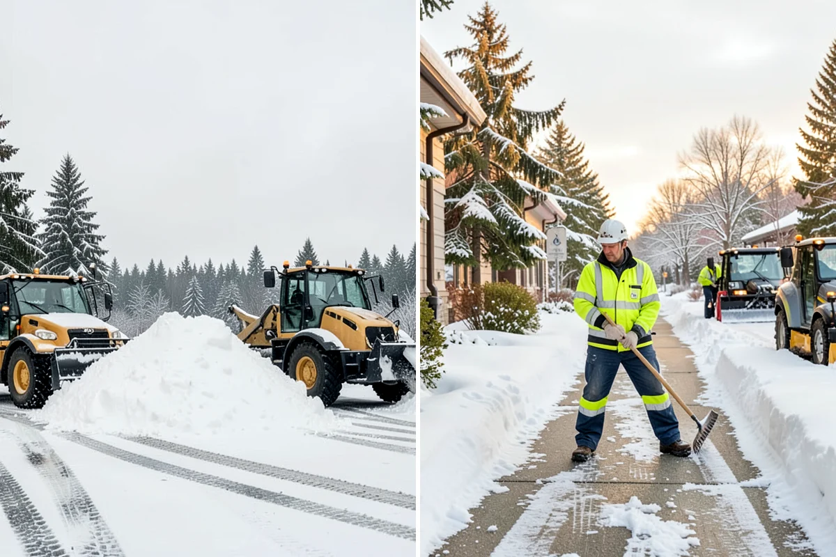 Large Equipment Snow Removal in Lakewood, Pierce County, WA - Develop a site plan with routes and pile zones