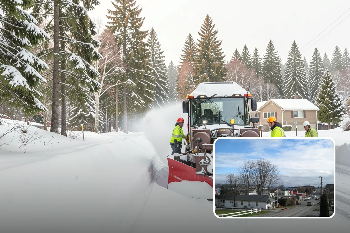 Large Equipment Snow Removal in Langley, Island County, WA - Scale to clear the largest properties fast