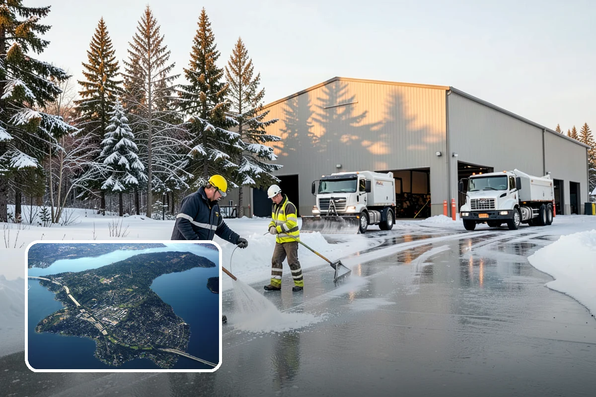 Large Equipment Snow Removal in Mercer Island, King County, WA - Scale to clear the largest properties fast