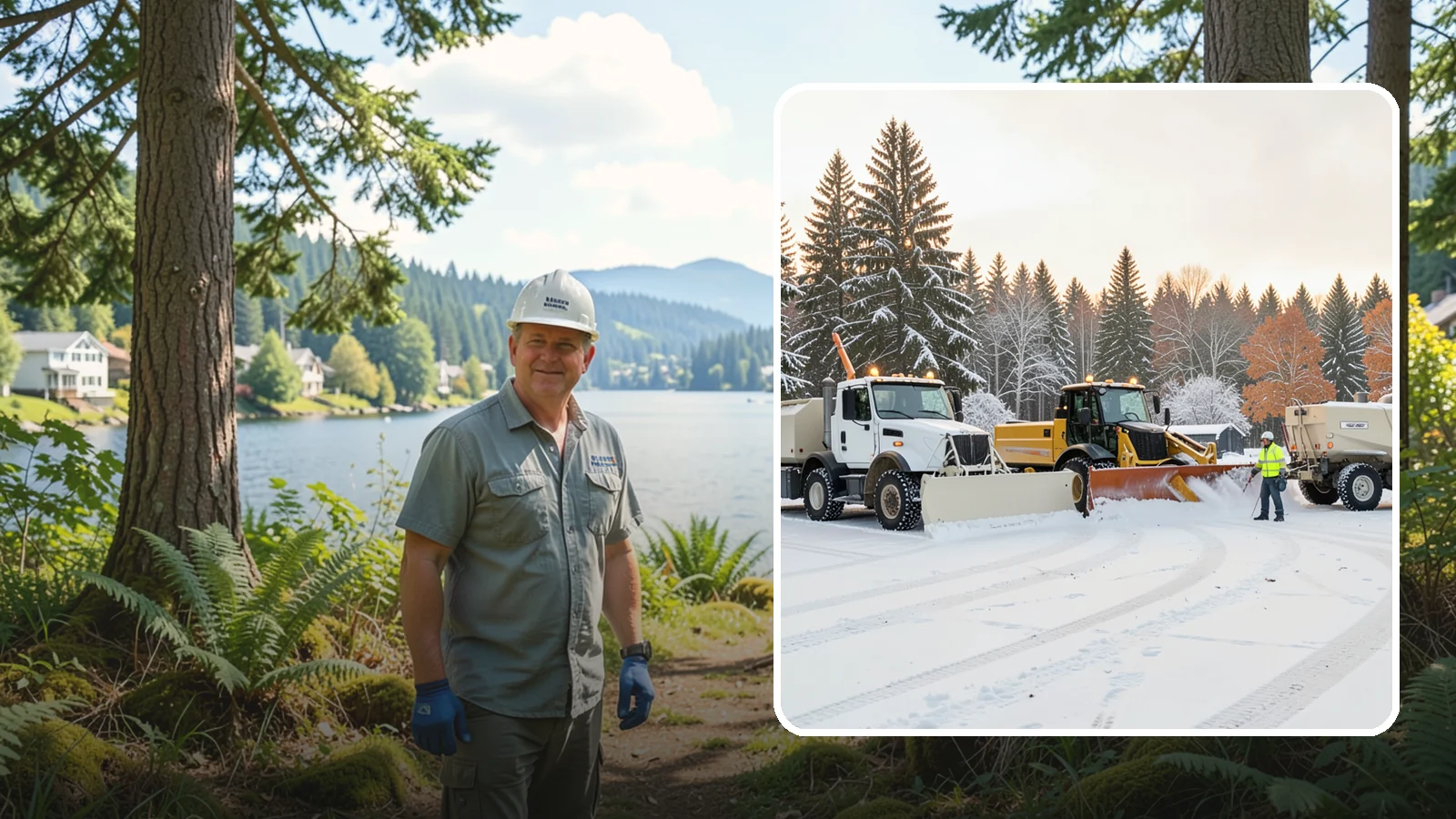 Large Equipment Snow Removal in Milton, King County, WA - Our large equipment fleet takes on major commercial and industrial sites with heavy, sustained snow needs.