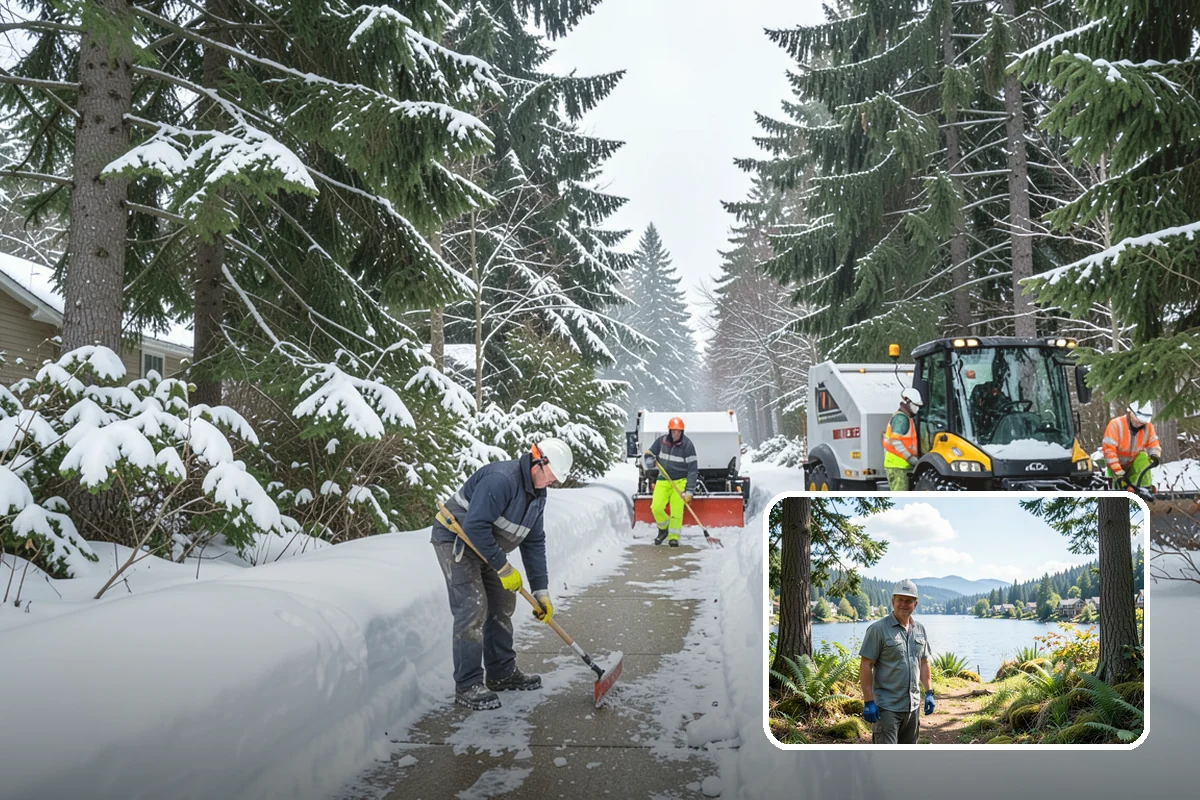 Large Equipment Snow Removal in Milton, King County, WA - Scale to clear the largest properties fast