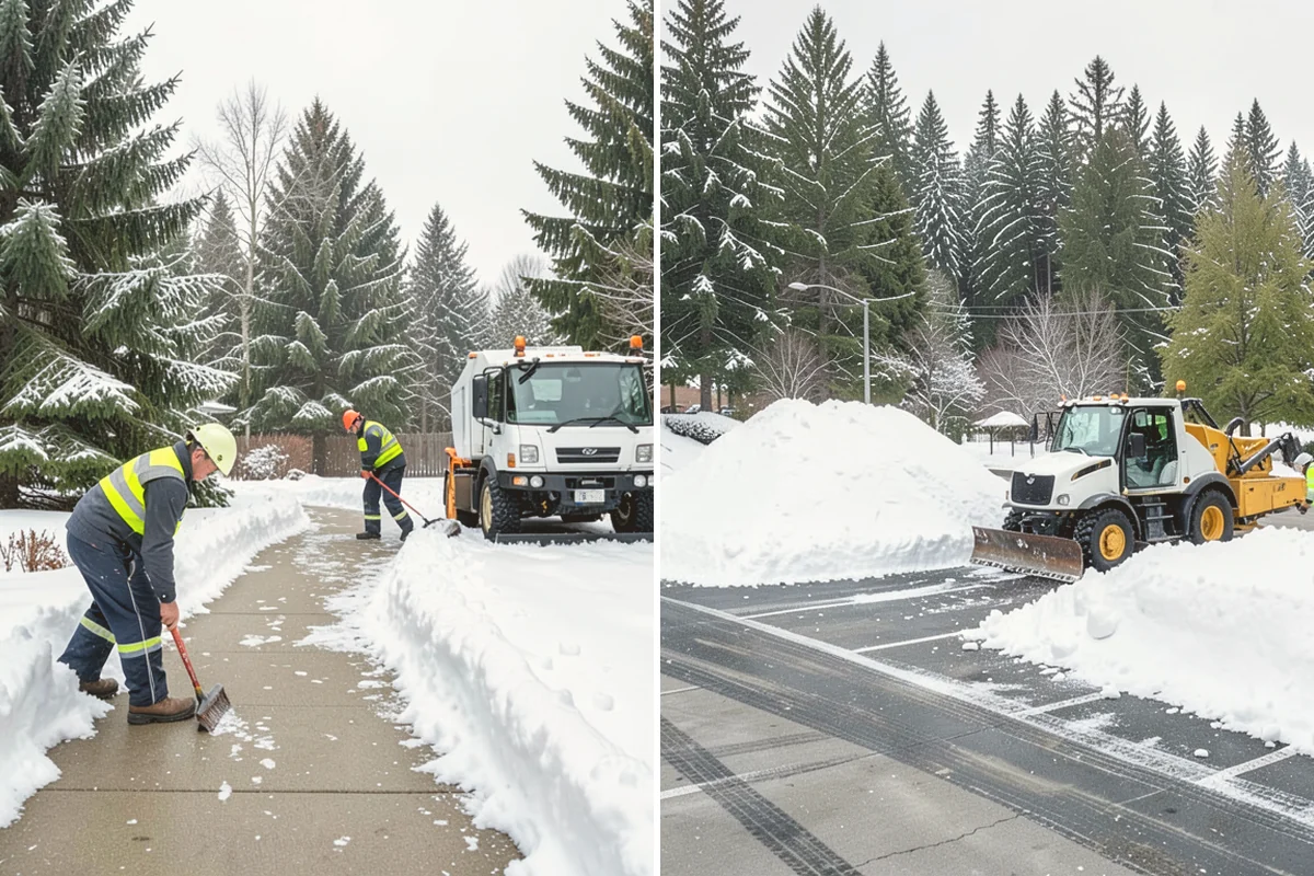 Large Equipment Snow Removal in Milton, King County, WA - Develop a site plan with routes and pile zones