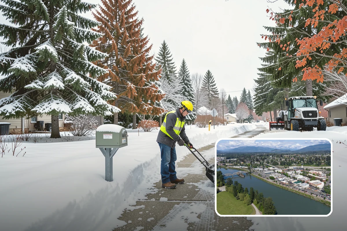 Large Equipment Snow Removal in Mount Vernon, Skagit County, WA - Scale to clear the largest properties fast