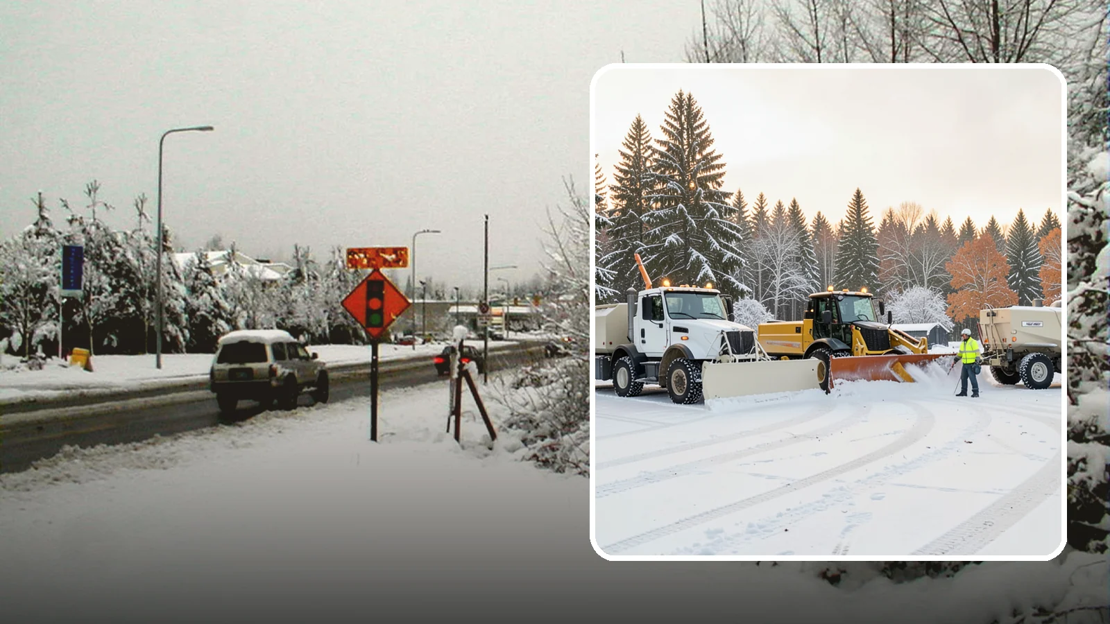 Large Equipment Snow Removal in Newcastle, King County, WA - Our large equipment fleet takes on major commercial and industrial sites with heavy, sustained snow needs.