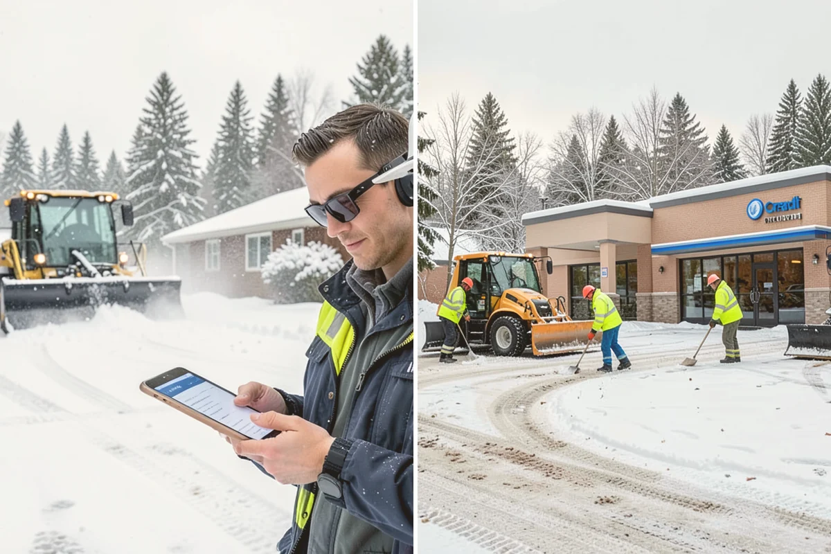 Large Equipment Snow Removal in Newcastle, King County, WA - Develop a site plan with routes and pile zones