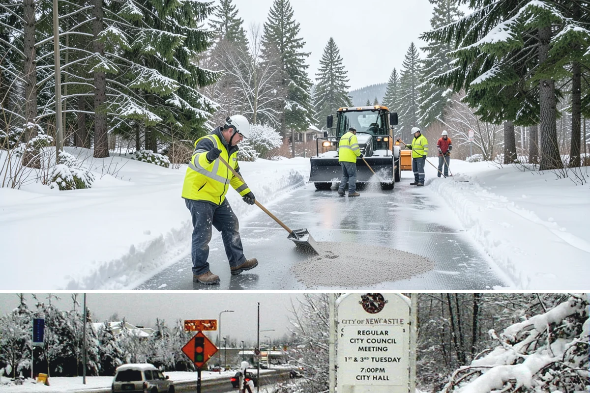 Large Equipment Snow Removal in Newcastle, King County, WA - Large-scale clearing is most critical during major storms in January and February.