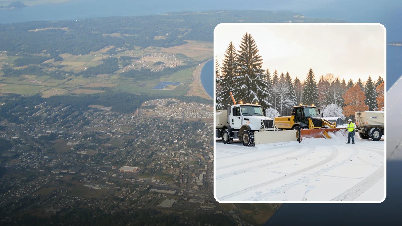 Large Equipment Snow Removal in Oak Harbor, Island County, WA - Our large equipment fleet takes on major commercial and industrial sites with heavy, sustained snow needs.