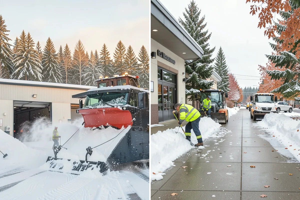 Large Equipment Snow Removal in Oak Harbor, Island County, WA - Develop a site plan with routes and pile zones