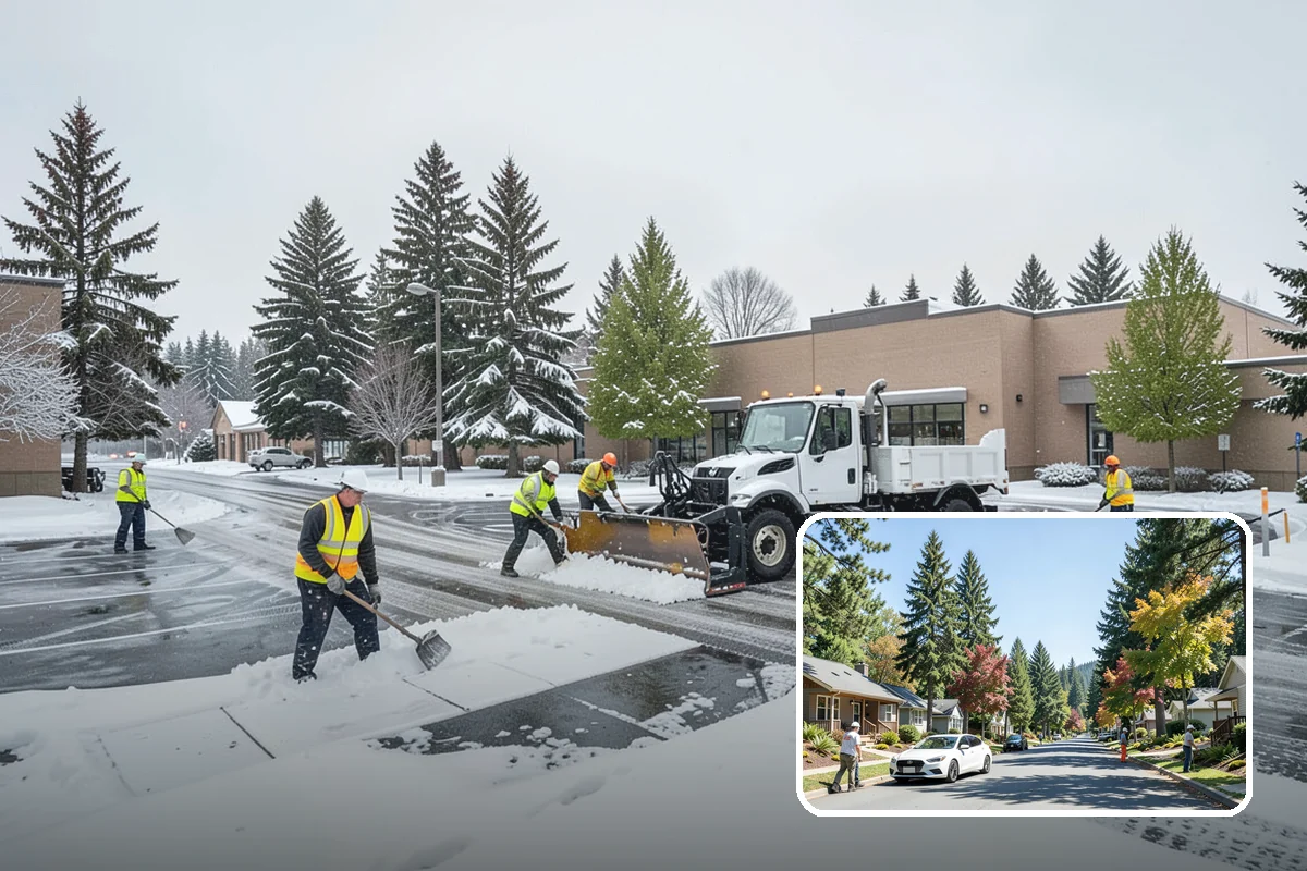 Large Equipment Snow Removal in Orting, Pierce County, WA - Scale to clear the largest properties fast