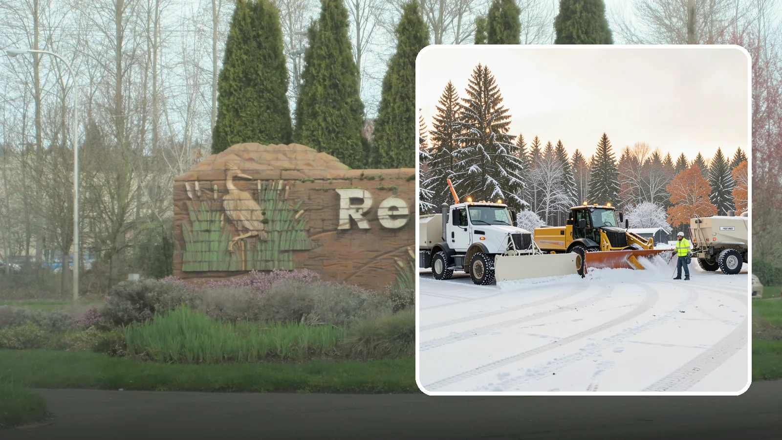 Large Equipment Snow Removal in Renton, King County, WA - Our large equipment fleet takes on major commercial and industrial sites with heavy, sustained snow needs.