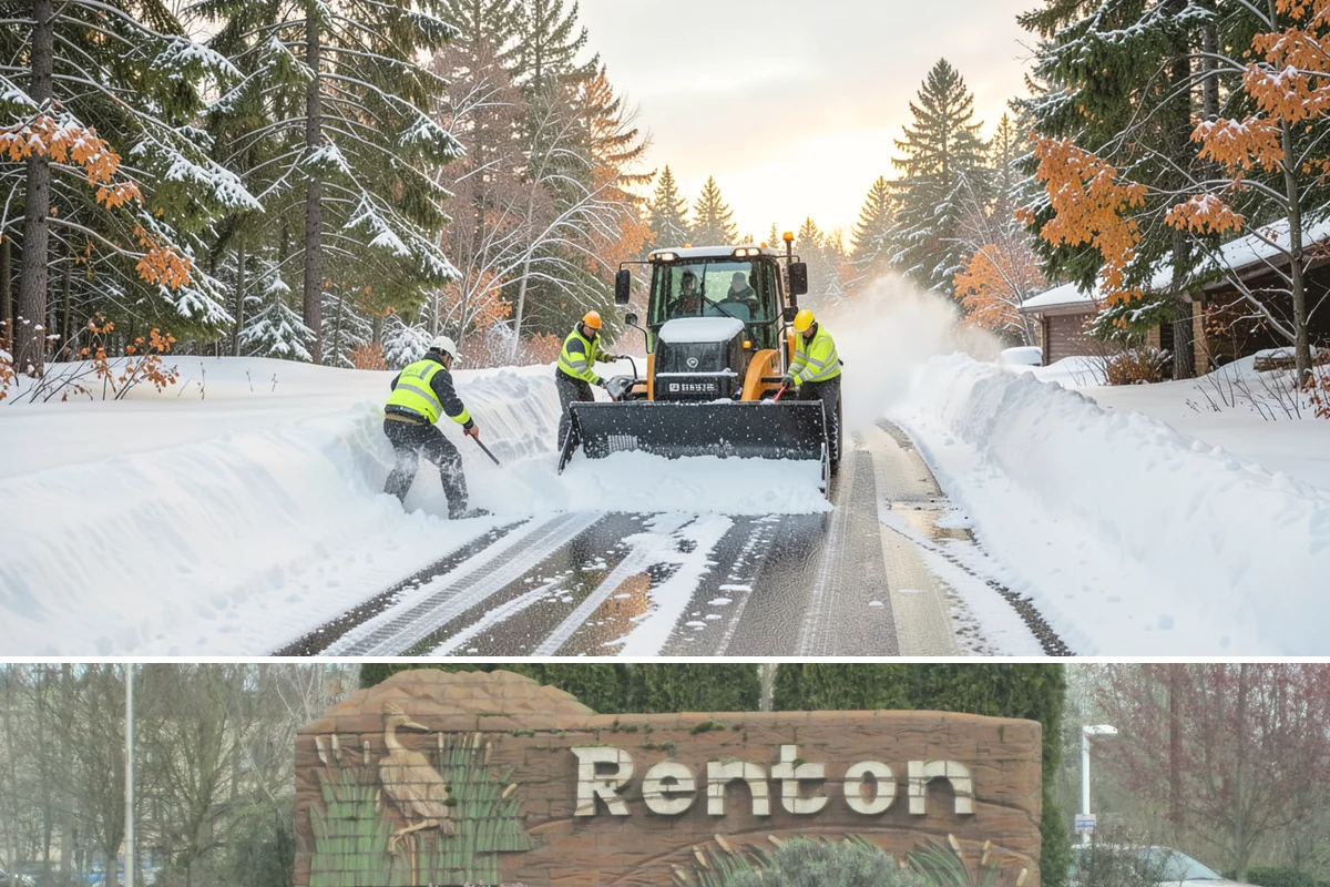Large Equipment Snow Removal in Renton, King County, WA - Large-scale clearing is most critical during major storms in January and February.