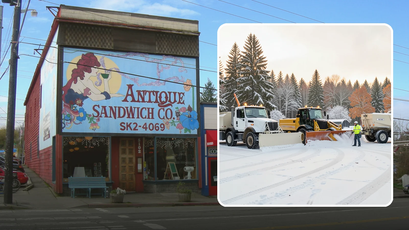 Large Equipment Snow Removal in Ruston, Pierce County, WA - Our large equipment fleet takes on major commercial and industrial sites with heavy, sustained snow needs.
