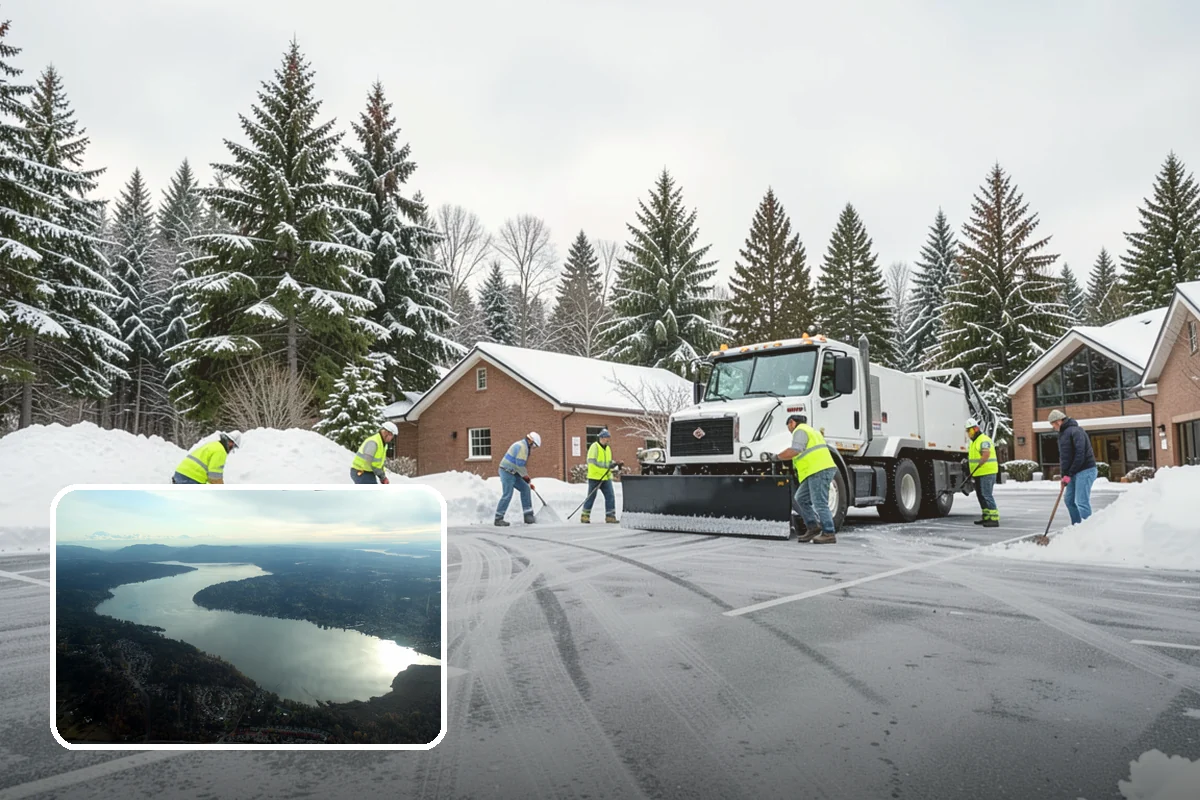 Large Equipment Snow Removal in Sammamish, King County, WA - Scale to clear the largest properties fast