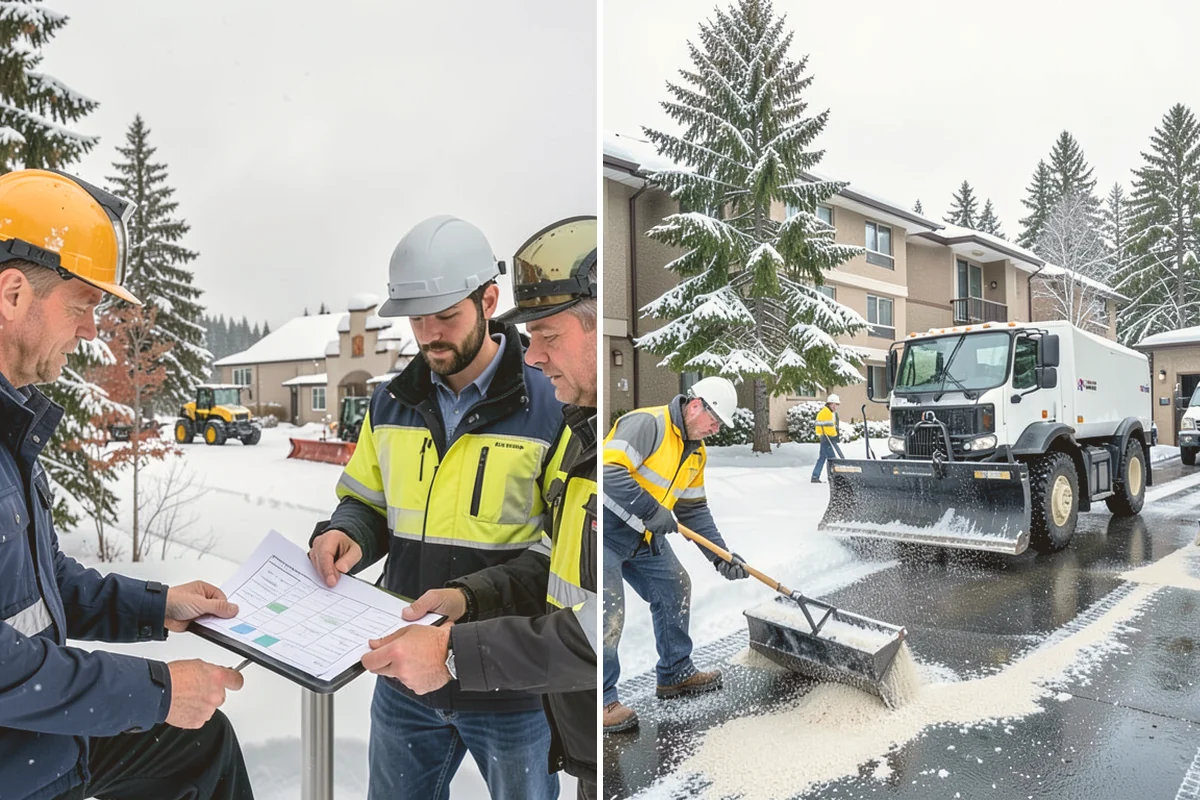 Large Equipment Snow Removal in Sammamish, King County, WA - Develop a site plan with routes and pile zones
