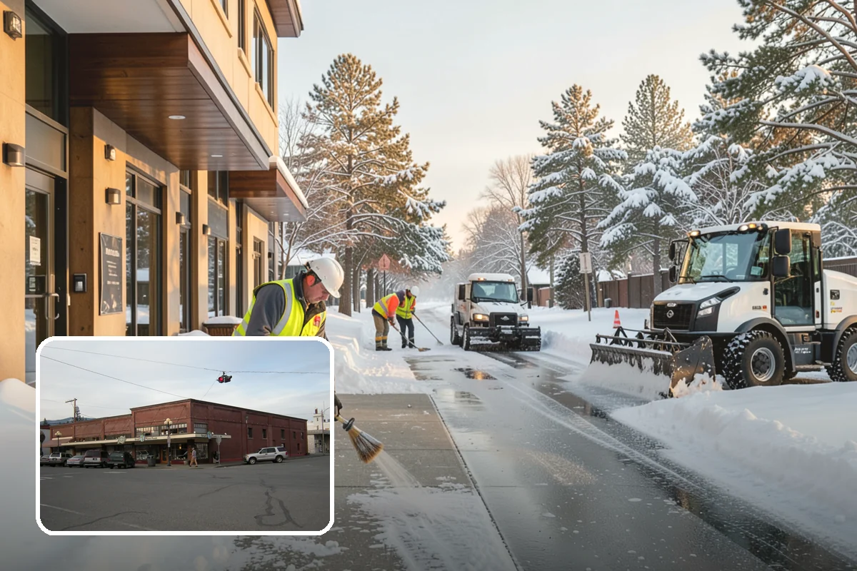 Large Equipment Snow Removal in Sedro-Woolley, Skagit County, WA - Scale to clear the largest properties fast