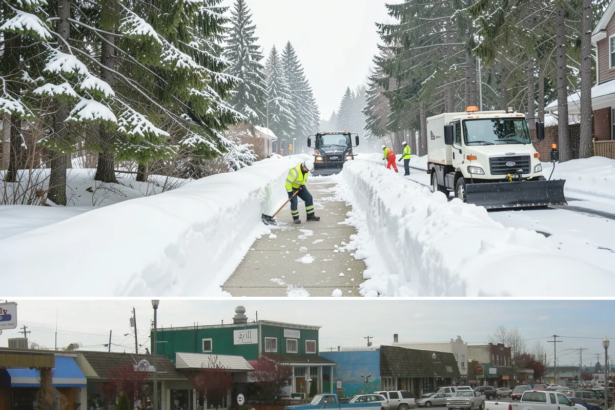 Large Equipment Snow Removal in Stanwood, Snohomish County, WA - Large-scale clearing is most critical during major storms in January and February.