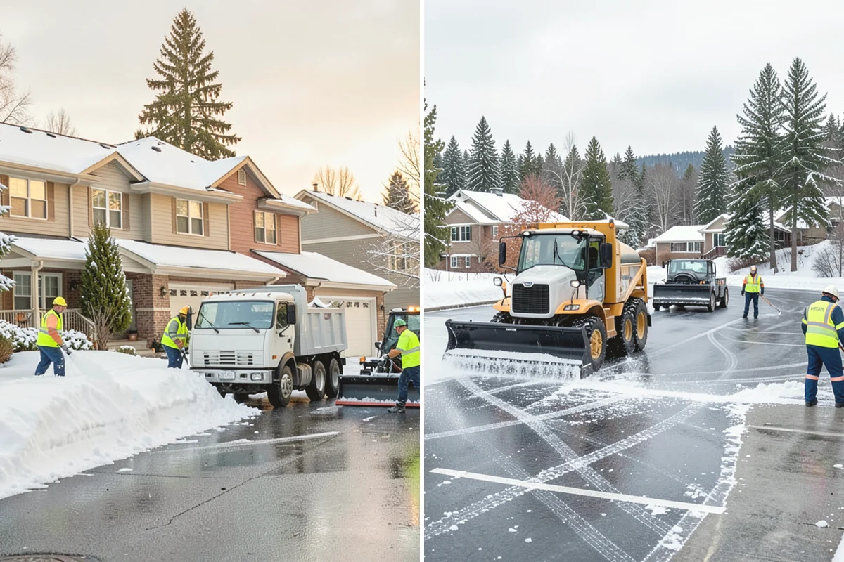 Large Equipment Snow Removal in Steilacoom, Pierce County, WA - Develop a site plan with routes and pile zones