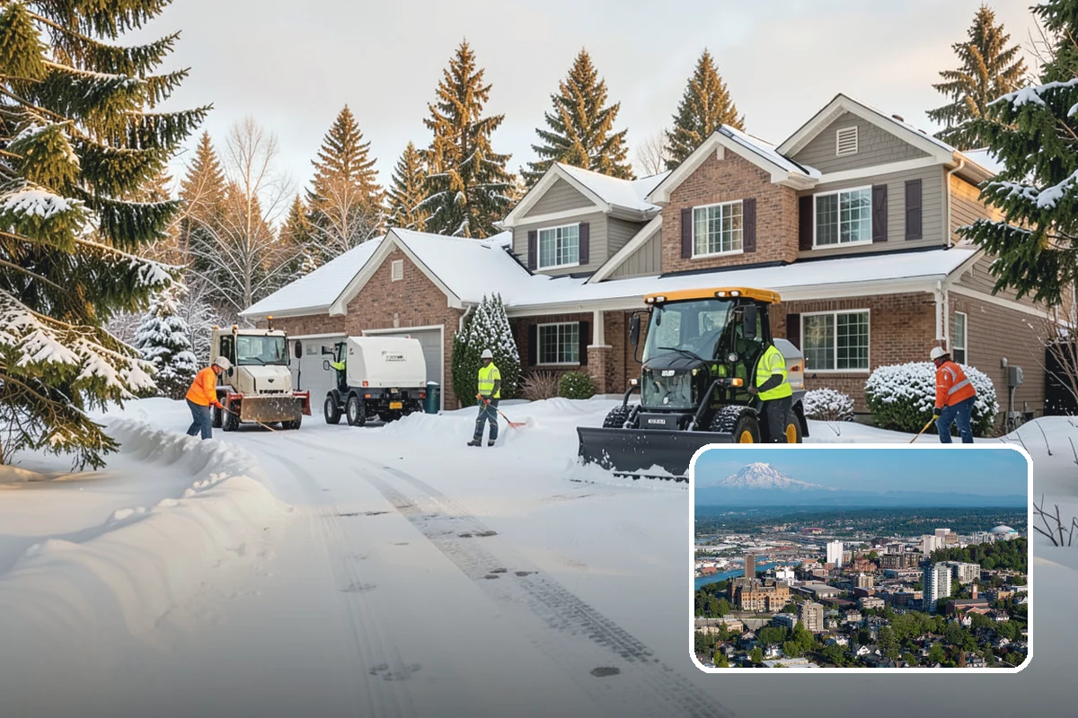 Large Equipment Snow Removal in Tacoma, Pierce County, WA - Scale to clear the largest properties fast