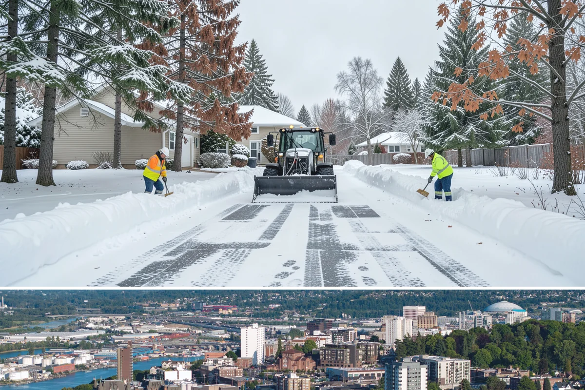 Large Equipment Snow Removal in Tacoma, Pierce County, WA - Large-scale clearing is most critical during major storms in January and February.