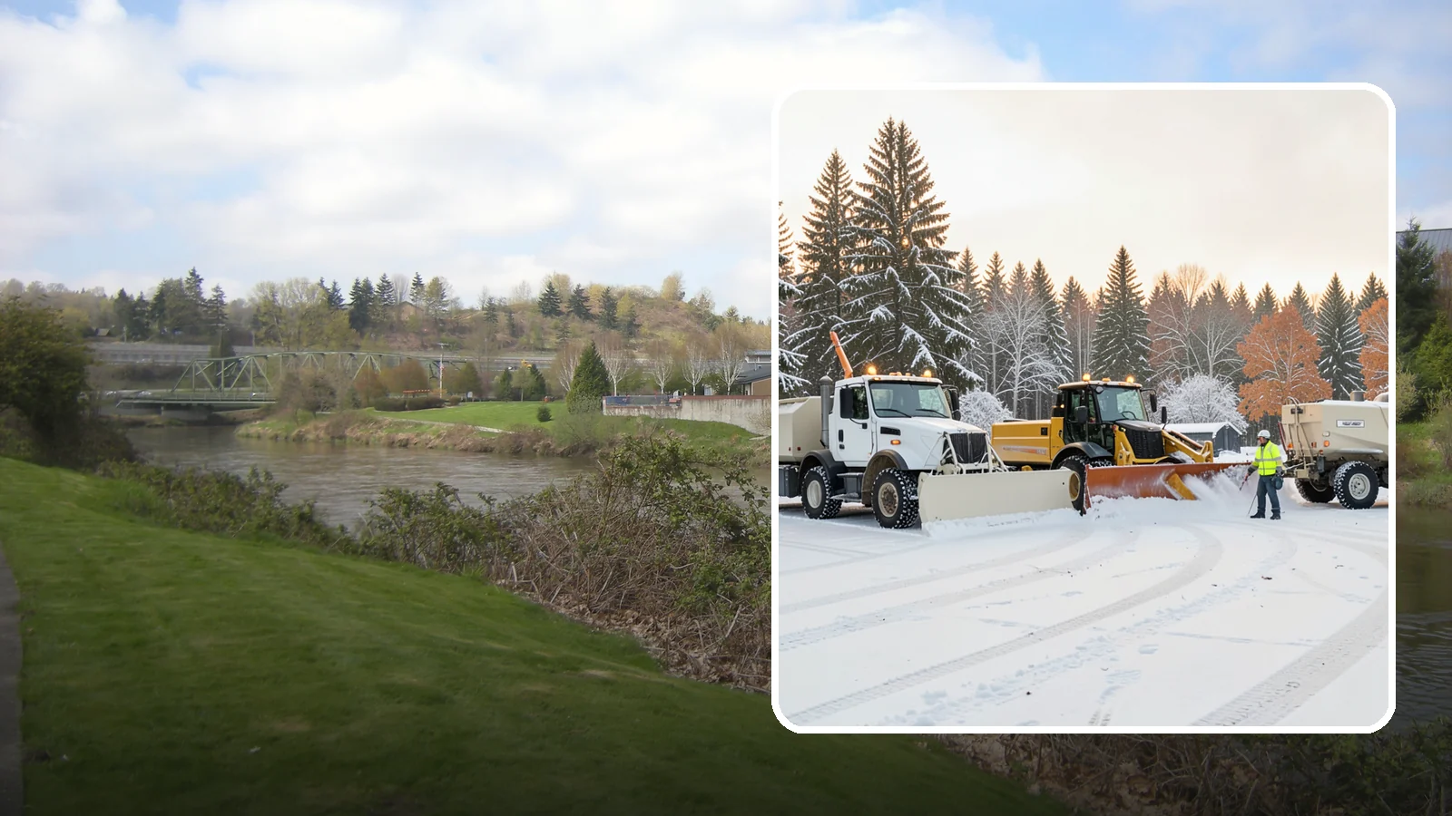 Large Equipment Snow Removal in Tukwila, King County, WA - Our large equipment fleet takes on major commercial and industrial sites with heavy, sustained snow needs.