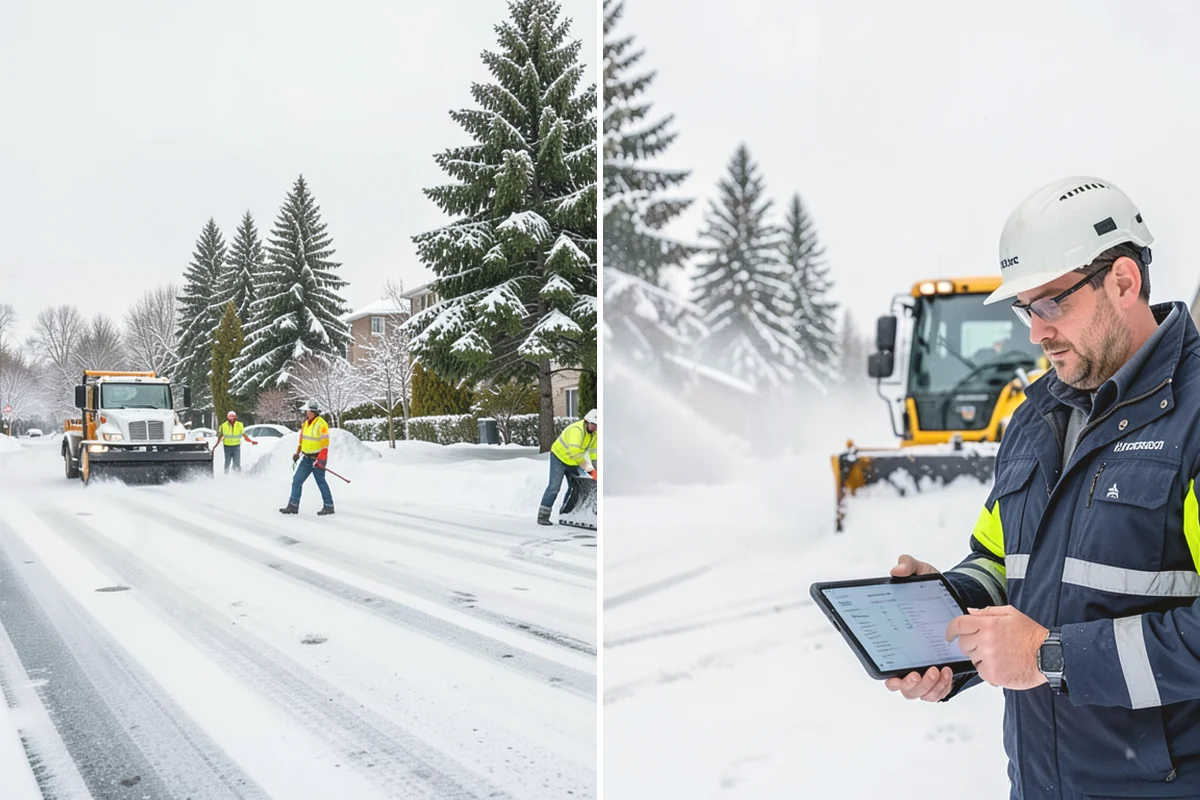 Large Equipment Snow Removal in Tukwila, King County, WA - Develop a site plan with routes and pile zones