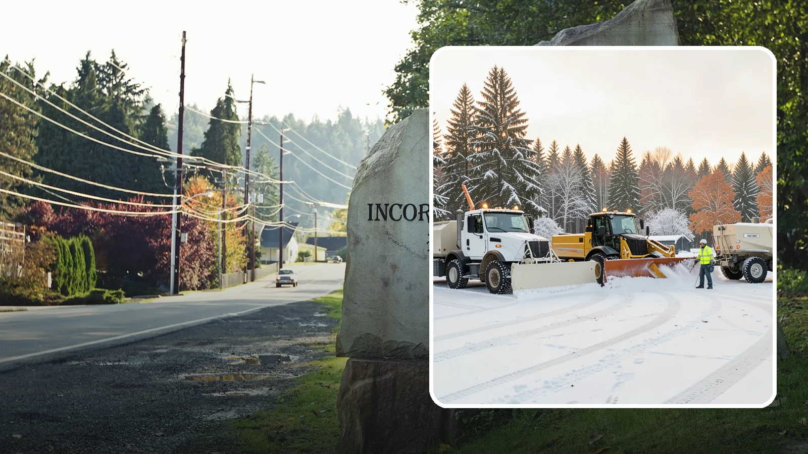 Large Equipment Snow Removal in Wilkeson, Pierce County, WA - Our large equipment fleet takes on major commercial and industrial sites with heavy, sustained snow needs.